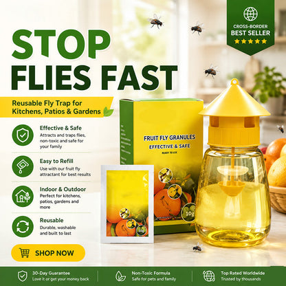 🌿Wisząca pułapka na muchy – 50% ZNIŻKI! KUP 2 → 1 GRATIS!✨ OFERTA LIMITOWANA!Idealna do kuchni, ogrodu, restauracji i na taras. Czystość i spokój bez owadów! 🏠
