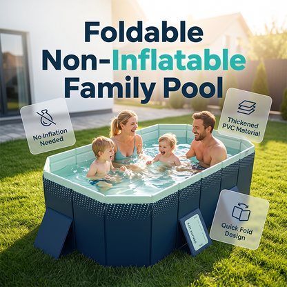 🏊 Pogrubiony basen nienadmuchiwany – 50% ZNIŻKI! OFERTA LIMITOWANA!✨ Ponad 50 000 sprzedanych sztuk! Solidna, gruba konstrukcja, bez pompowania – wystarczy napełnić wodą i gotowe!👨‍👩‍👧‍👦 Lato w domu jeszcze nigdy nie było tak przyjemne! ☀️💦