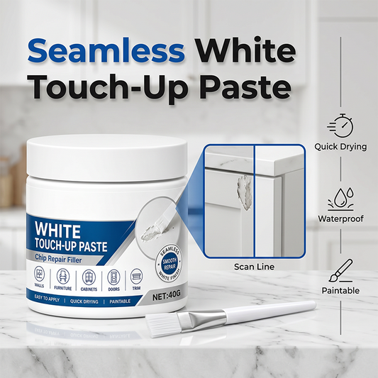 🪑 Pasta naprawcza do białych mebli – 50% ZNIŻKI! KUP 1 → 1 GRATIS! ✨🏠OFERTA LIMITOWANA!Z pędzelkiem w zestawie – skutecznie maskuje rysy, ubytki i zabrudzenia na białych meblach, blatach i szafkach. Odśwież swoje meble bez wymiany! 🖌️