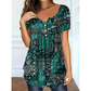 👕 Bluzka plus size z dekoltem V – 50% ZNIŻKI! OFERTA LIMITOWANA!💃✨Elegancki wzór paisley, luźny krój i dekolt V z guzikami – Lekka, przewiewna i stylowa, pasuje do każdej sylwetki. Twój codzienny must-have! 🌸☀️