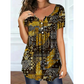 👕 Bluzka plus size z dekoltem V – 50% ZNIŻKI! OFERTA LIMITOWANA!💃✨Elegancki wzór paisley, luźny krój i dekolt V z guzikami – Lekka, przewiewna i stylowa, pasuje do każdej sylwetki. Twój codzienny must-have! 🌸☀️