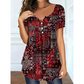 👕 Bluzka plus size z dekoltem V – 50% ZNIŻKI! OFERTA LIMITOWANA!💃✨Elegancki wzór paisley, luźny krój i dekolt V z guzikami – Lekka, przewiewna i stylowa, pasuje do każdej sylwetki. Twój codzienny must-have! 🌸☀️