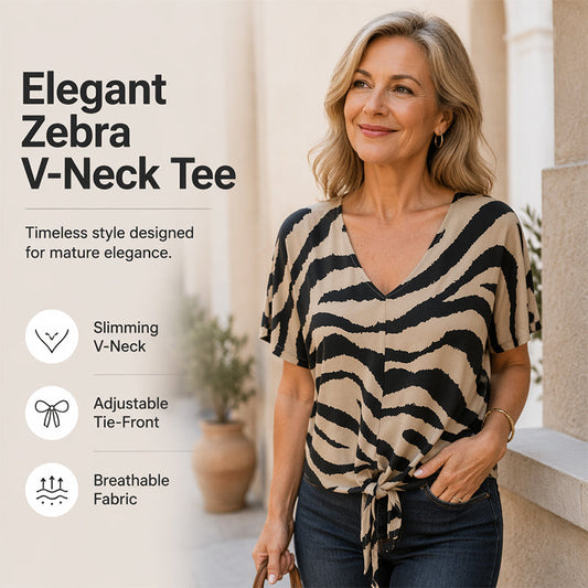 👚 Koszulka zebra z węzłem – 50% ZNIŻKI! OFERTA LIMITOWANA!💃✨Lekka, przewiewna i pełna charakteru. Dodaje pewności siebie i stylu! 🦓☀️
