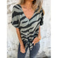 👚 Koszulka zebra z węzłem – 50% ZNIŻKI! OFERTA LIMITOWANA!💃✨Lekka, przewiewna i pełna charakteru. Dodaje pewności siebie i stylu! 🦓☀️