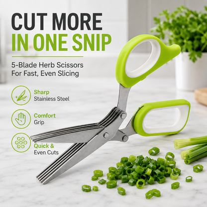 ✂️ Nożyczki do ziół z 5 ostrzami – 50% ZNIŻKI! KUP 2 → 1 GRATIS! OFERTA LIMITOWANA!🔪✨ Szybko sieka świeże zioła, przyprawy i warzywa – oszczędza czas i ułatwia gotowanie. Wygodne, ostre i łatwe w czyszczeniu. Niezbędnik w każdej kuchni! 🌿🍅