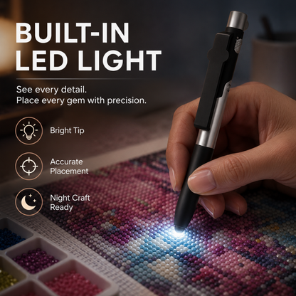 ✨ Długopis LED do diamond art – 50% ZNIŻKI! KUP 1 → 1 GRATIS! OFERTA LIMITOWANA!🖌️✨Podświetlana końcówka ułatwia precyzyjne nakładanie kryształków – idealna do diamond painting, biżuterii i prac plastycznych. 💎