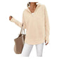 🧥 Sweter pullover z zamkiem ćwierć – 50% ZNIŻKI! BESTSELLER 2026! OFERTA LIMITOWANA!🌸💃Długi rękaw, dekolt V, luźny fason i wygodny zamek – idealny na chłodniejsze dni, do pracy i codziennych stylizacji. ✨