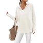 🧥 Sweter pullover z zamkiem ćwierć – 50% ZNIŻKI! BESTSELLER 2026! OFERTA LIMITOWANA!🌸💃Długi rękaw, dekolt V, luźny fason i wygodny zamek – idealny na chłodniejsze dni, do pracy i codziennych stylizacji. ✨
