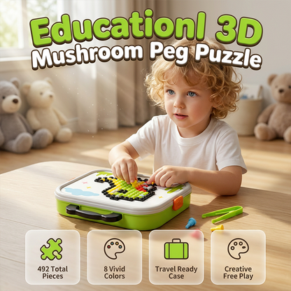 🧩 Creative 3D Mushroom Peg Puzzle – 50% ZNIŻKI! OFERTA LIMITOWANA!✨Bezpieczny, trwały i kolorowy zestaw – idealny do kreatywnej i edukacyjnej zabawy.🧒 Rozwija wyobraźnię, zdolności manualne i koordynację ręka-oko.🌈