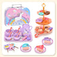 🦄 Zestaw z czajniczkiem „Zamek jednorożca” – 50% ZNIŻKI! OFERTA LIMITOWANA!🎀 Kolorowy, bezpieczny i kreatywny – idealny do zabawy w dom i herbaciane przyjęcia. ✨Rozwija wyobraźnię i zdolności manualne. Świetny prezent dla małych księżniczek! 🌸