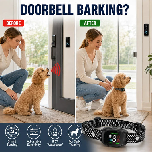 🔇🐕 Inteligentna obroża antyszczekowa – 50% ZNIŻKI! OFERTA LIMITOWANA!✨ Skutecznie uczy cichego zachowania – delikatna, bezpieczna i wygodna dla psa.✨ Regulowana, ładowalna i łatwa w użyciu. Spokój w domu i podczas spacerów! 🐾