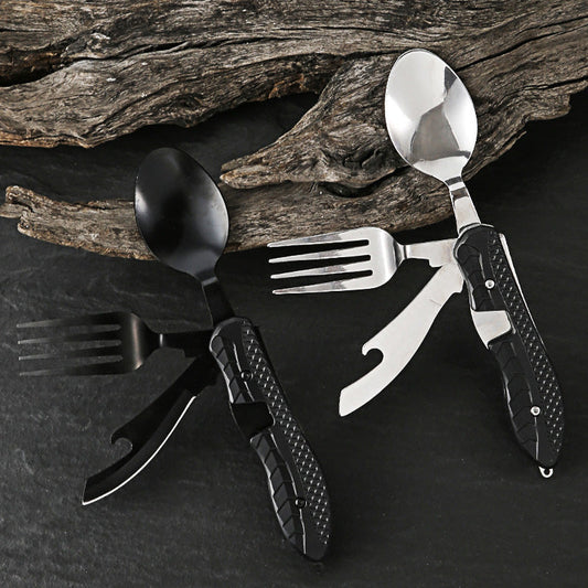 🍴 Składane sztućce turystyczne 4w1 – 50% ZNIŻKI! OFERTA LIMITOWANA!🏕️ Nóż, widelec, łyżka i otwieracz w jednym – kompaktowe, lekkie i praktyczne. Idealne na camping, piknik i do pracy. Zawsze pod ręką! ✨