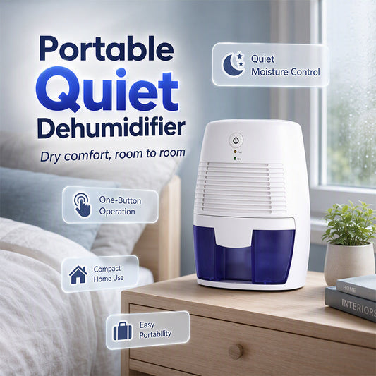 💧 Mini osuszacz powietrza – 50% ZNIŻKI! OFERTA LIMITOWANA!🏠 Cichy, przenośny – idealny do sypialni, łazienki i garderoby. ✨Skutecznie usuwa wilgoć i zapobiega pleśni. Świeże powietrze każdego dnia! 🌬️