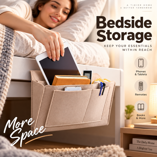 🛏️ Wiszący organizer na łóżko – 50% ZNIŻKI! KUP 1 → 1 GRATIS! OFERTA LIMITOWANA!📱 Wielokieszeniowy, filcowy – na tablet, książki, telefon i akcesoria. Utrzymuje porządek i wszystko pod ręką. ✨Idealny do sypialni i akademika! 📚