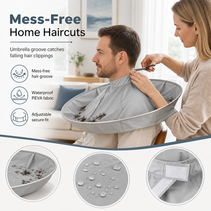 ✂️ Oddychająca peleryna fryzjerska – 50% ZNIŻKI! OFERTA LIMITOWANA!💇‍♀️ Szara, średnia, bezzapachowa – idealna do strzyżenia i farbowania włosów. Wygodna, lekka i chroni ubranie. Sprawdza się w domu i salonie! ✨
